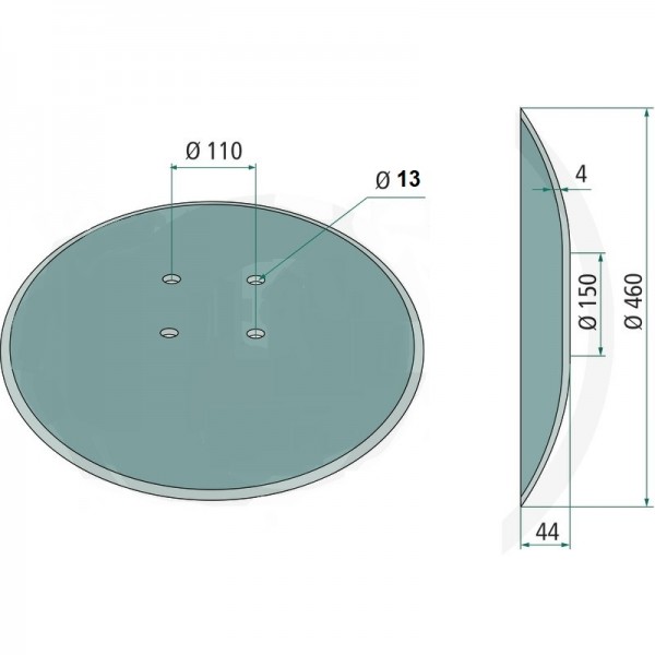 Taler disc neted pentru cultivator Amazone/BBG 460x4 mm XL011