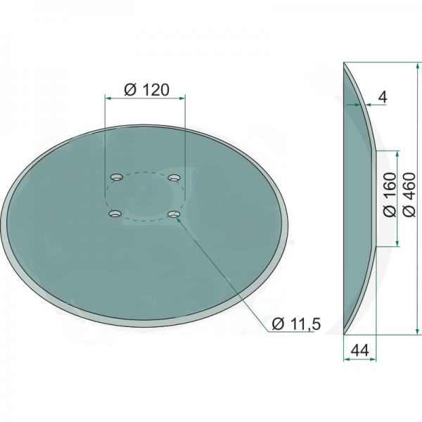 Taler disc neted XL041 Amazone/BBG 460x4 mm