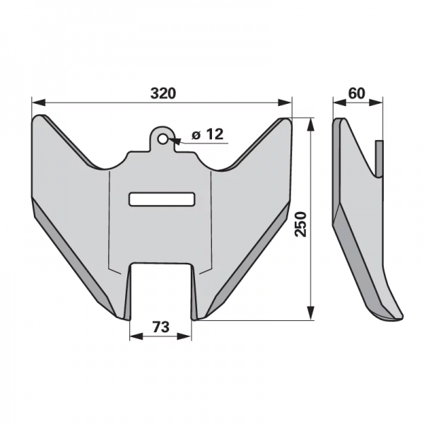 Cutit cultivator scurt 10005300 Kerner