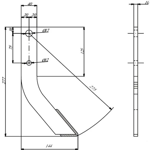 Cutit freza rebilonat cartofi placat RRT4010