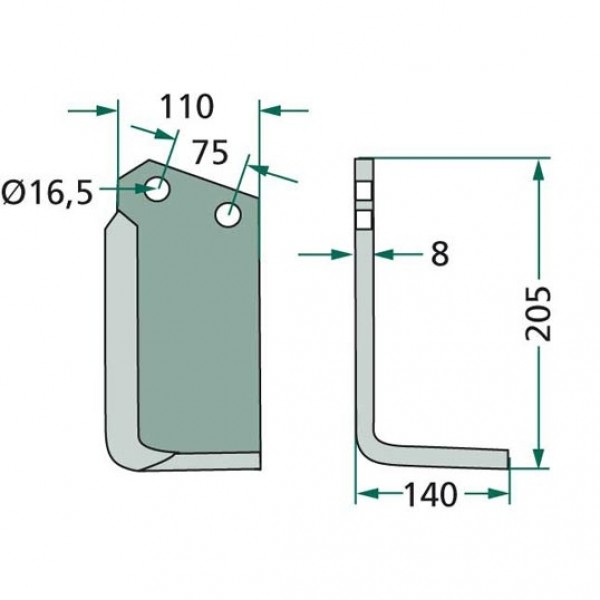 Cutit pentru freza rotativa 107269.0 Krone