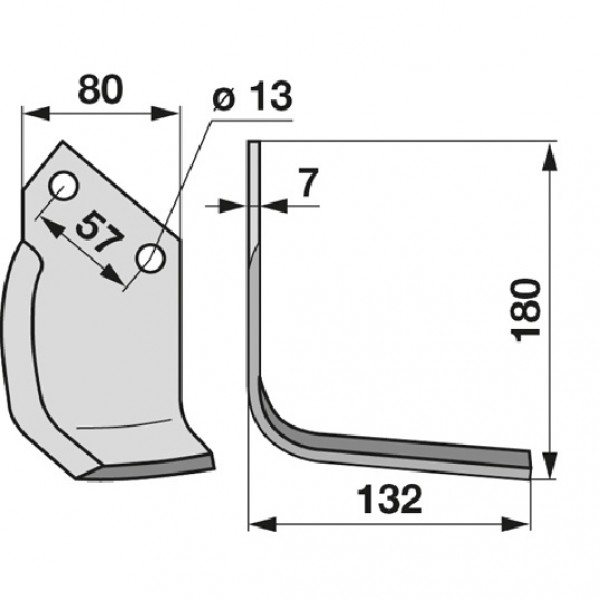 Cutit pentru freza rotativa 3901, 63593 Howard