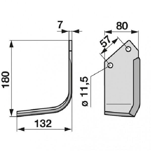 Cutit pentru freza rotativa 624401 Howard