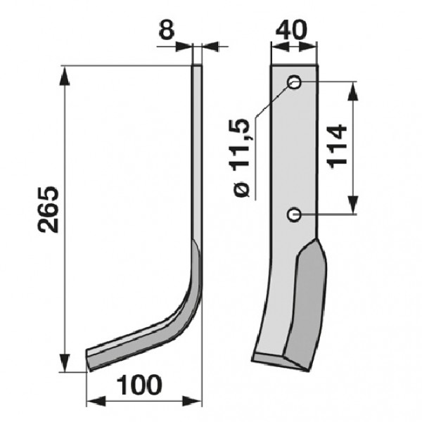 Cutit pentru freza rotativa 9941 Howard