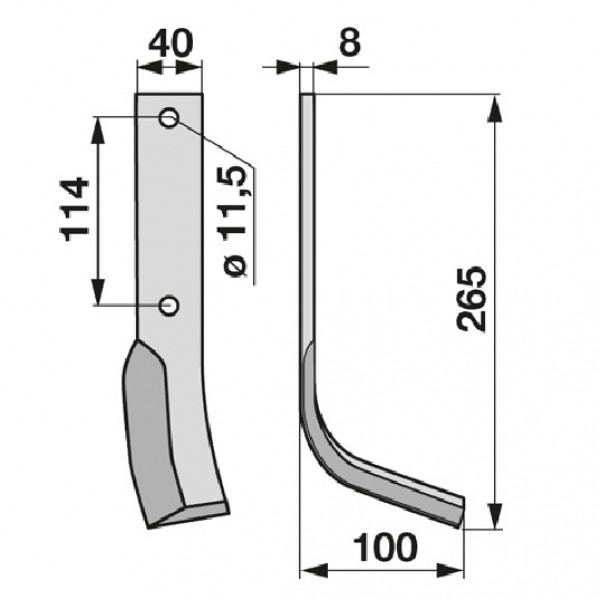 Cutit pentru freza rotativa 9942 Howard