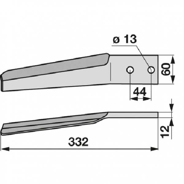 Cutit pentru grapa rotativa 10100225 Maschio