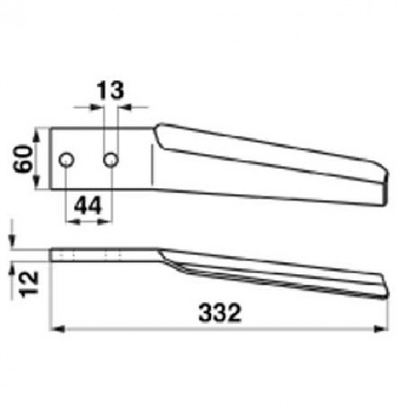 Cutit pentru grapa rotativa 10100226 Maschio