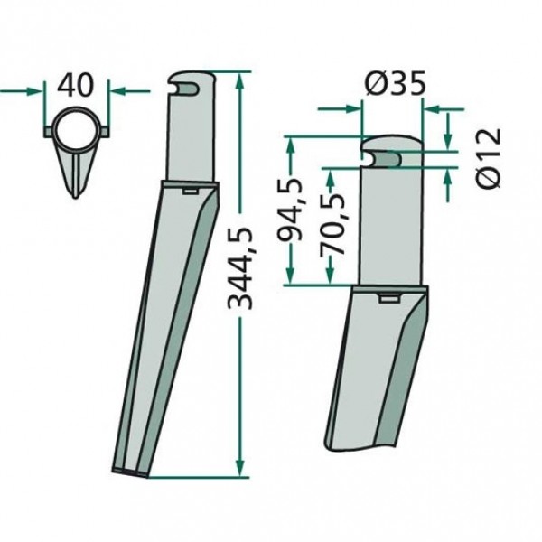 Cutit pentru grapa rotativa 490437.2 Krone