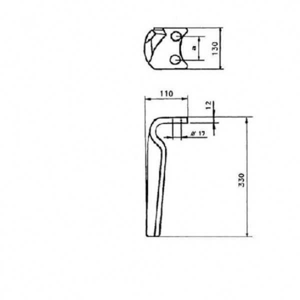 Cutit pentru grapa rotativa 6801400, 6807400, 6802400 Amazone