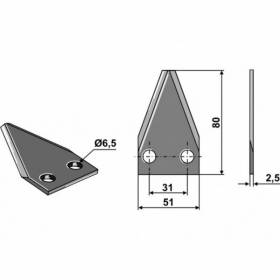 Cutit pentru vagon amestec furaje Delaval 70-321