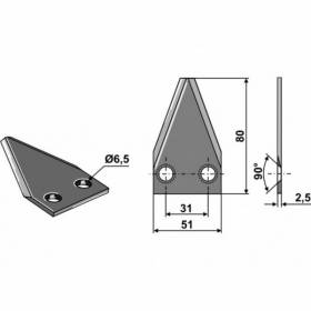 Cutit pentru vagon amestec furaje Delaval 70-322