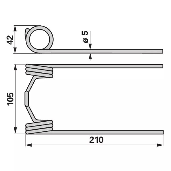 Deget pick-up pentru presa John Deere DC17883, E17615