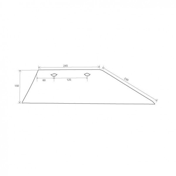 Lama brazdar pentru plug Niemeyer 024102 (SH 15 G) : dreapta