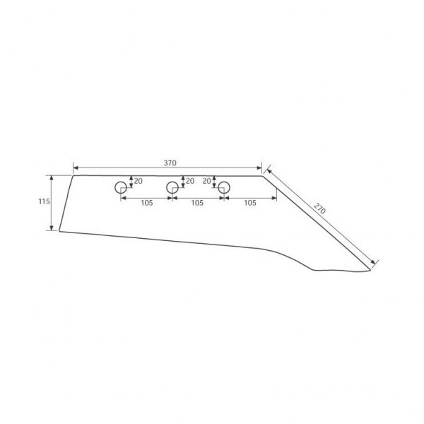 Brazdar pentru plug Lemken M22SL,  3333811: stanga