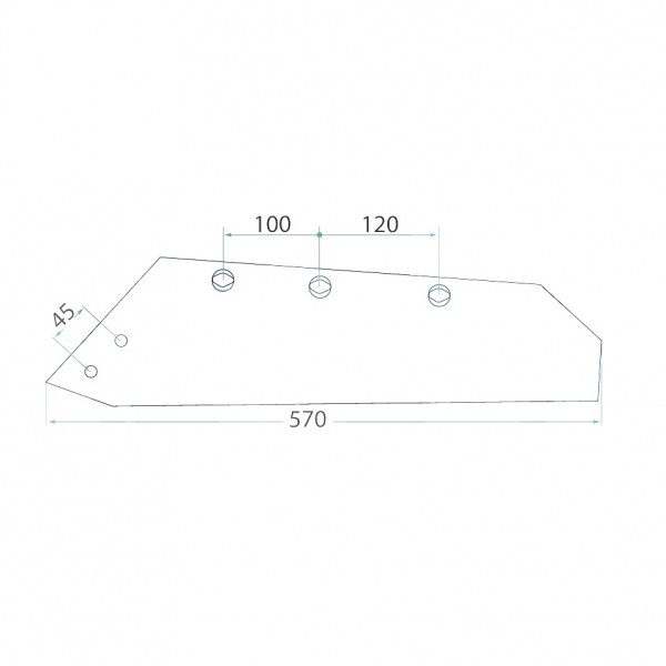 Brazdar reversibil pentru plug Frank MS1140: dreapta