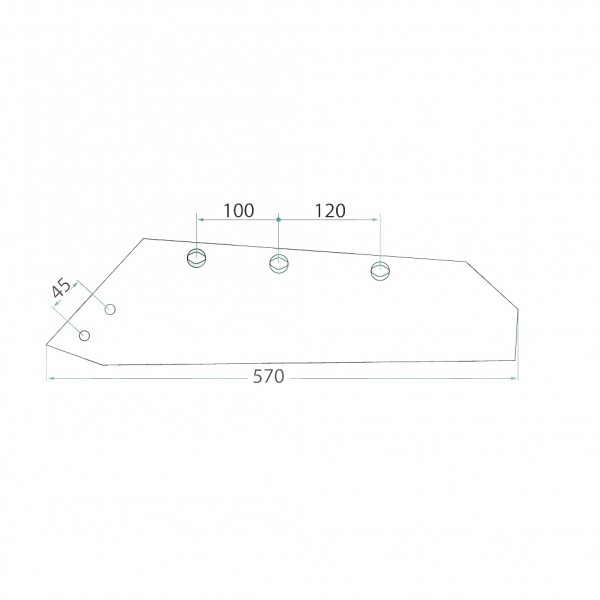 Brazdar reversibil pentru plug Frank MS1150: stanga