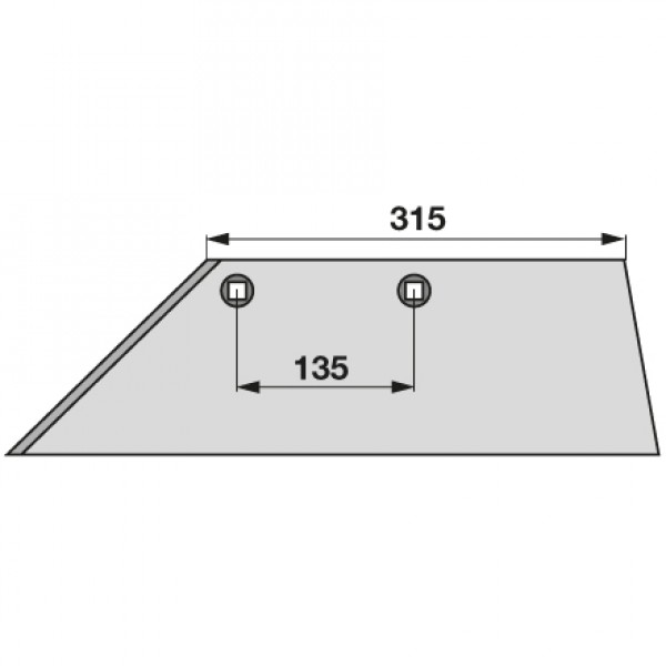 Lama brazdar pentru plug Lemken SB45D,  3352131: stanga