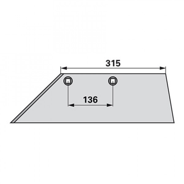 Lama brazdar pentru plug Lemken SB45P, 3352231 - H2000: stanga