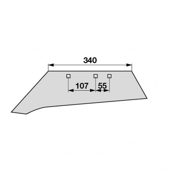 Brazdar cu cioc pentru plug Rabewerk SSP332 OL, 2708.31.02, 27083102: stanga