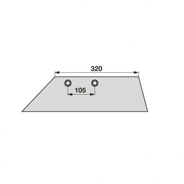 Lama brazdar pentru plug Lemken WG100BL, 3351959: stanga