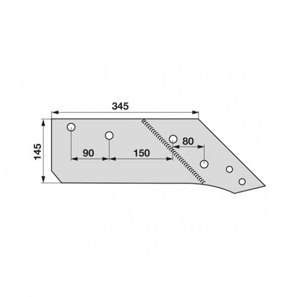 Brazdar reversibil pentru plug Kverneland 053087 (14) : dreapta