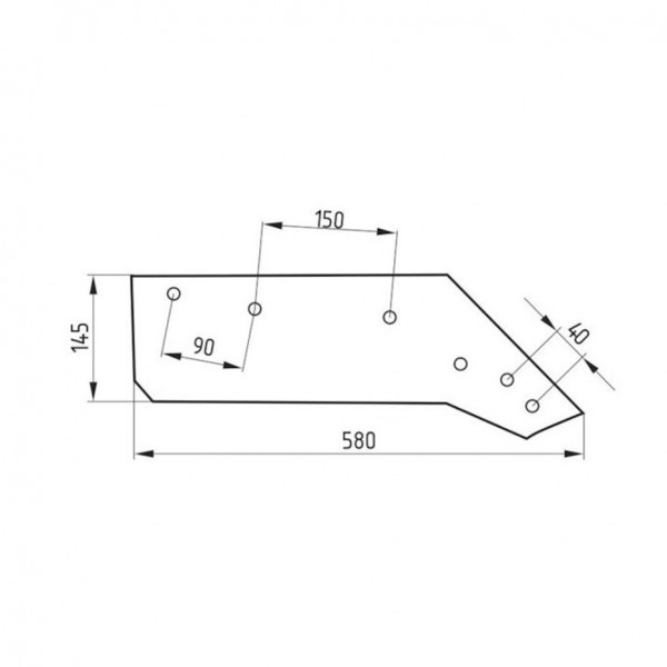 Brazdar reversibil pentru plug Kverneland 053088 (16): dreapta