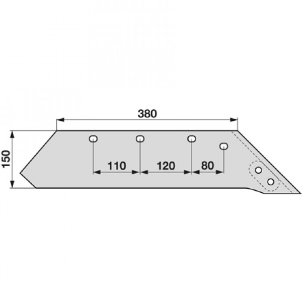 Brazdar reversibil pentru plug Kverneland 063015 (16): dreapta