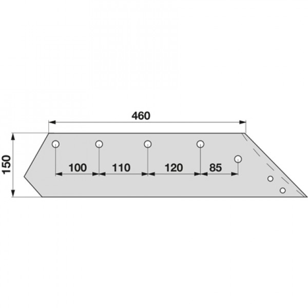 Brazdar reversibil pentru plug Kverneland 073006 - 12 mm: dreapta