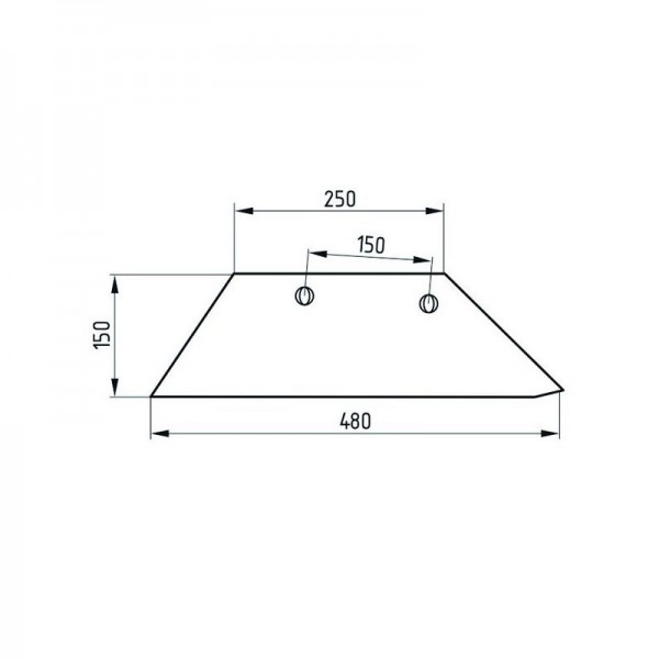 Lama brazdar pentru plug Overum 85382: stanga