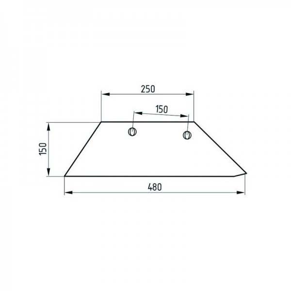 Lama brazdar pentru plug Overum 85384: dreapta