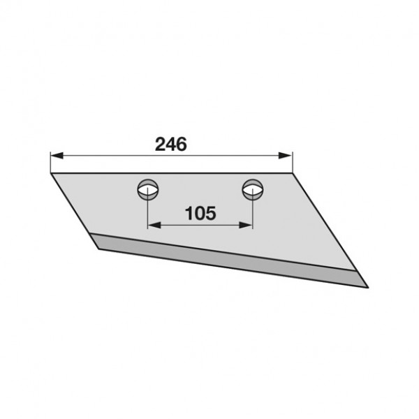 Brazdar antetrupita pentru plug Overum 91801: dreapta