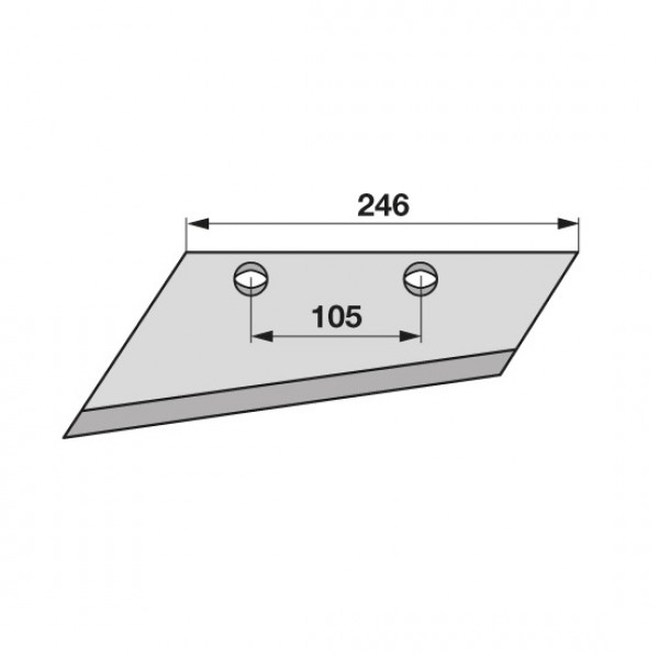 Brazdar antetrupita pentru plug Overum 91802: stanga