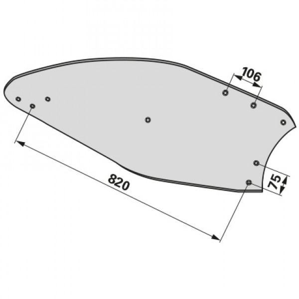 C 40B, 3441140 Cormana pentru plug Lemken: dreapta