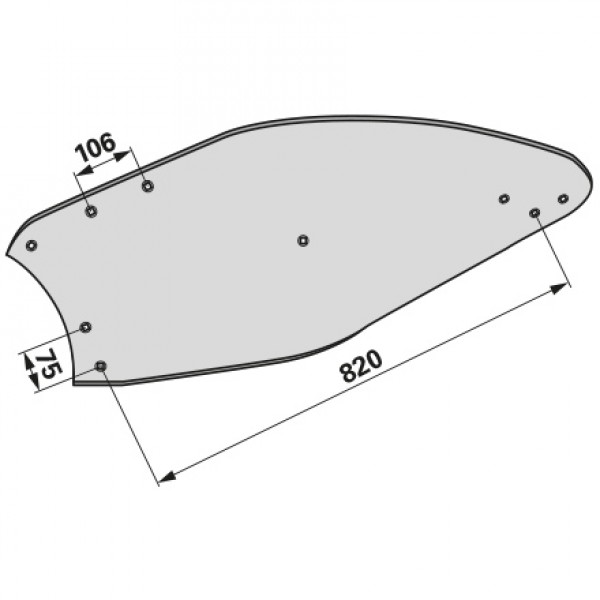 C 40B, 3441141 Cormana pentru plug Lemken: stanga