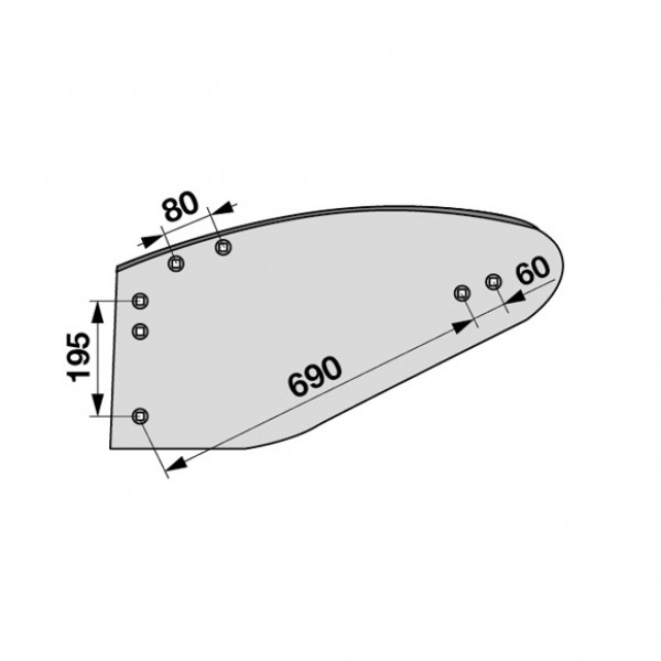 Cormana pentru plug Rabewerk: stanga HRP327PL, HRP-327PL, 27010802, 2701.08.02