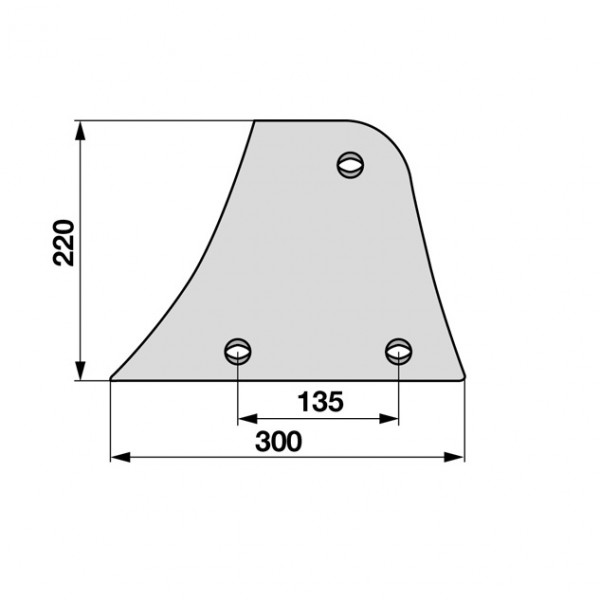 Piept cormana pentru plug Niemeyer NU16/18G, 024081: stanga