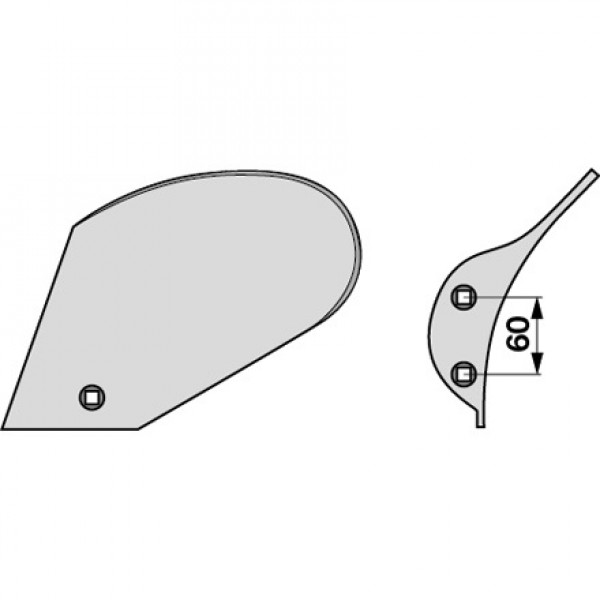 Cormana fata pentru plug Rabewerk RDG17L 2742.07.02, 27420702: stanga