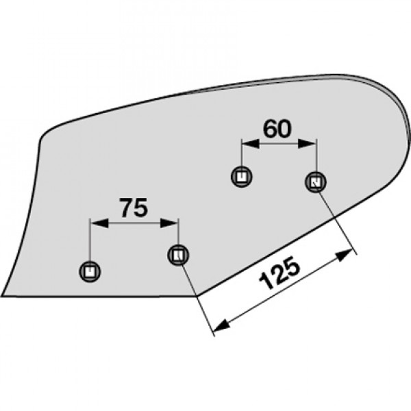 Cormana fata pentru plug Rabewerk RDG181L 2715.08.02, 27150802: stanga