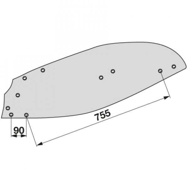 Cormana pentru plug Kverneland 063293: stanga