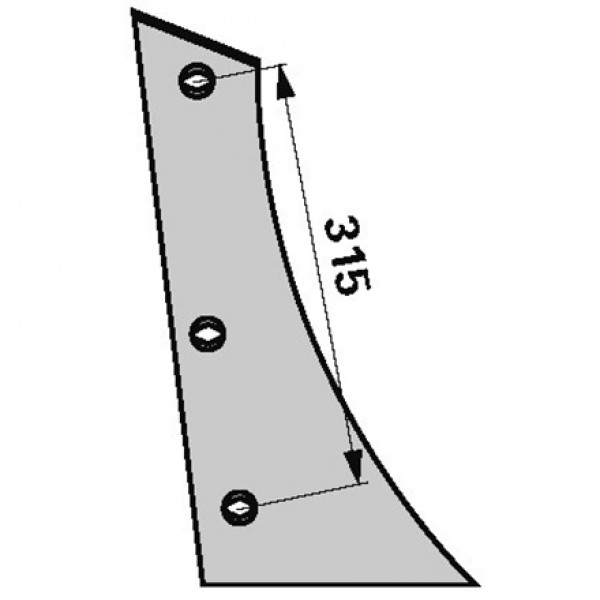 Piept cormana pentru plug Kverneland 073227: dreapta