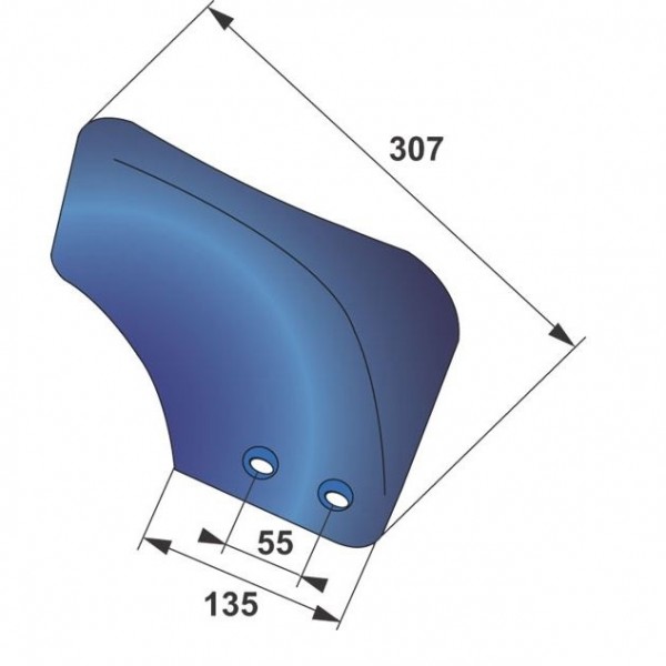 Cormana fata pentru plug Gregoire-Besson 19115A FUMIER: stanga