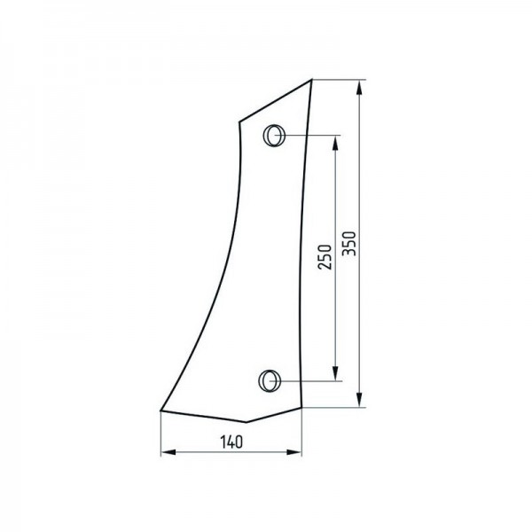 Piept cormana pentru plug Overum 83980: dreapta