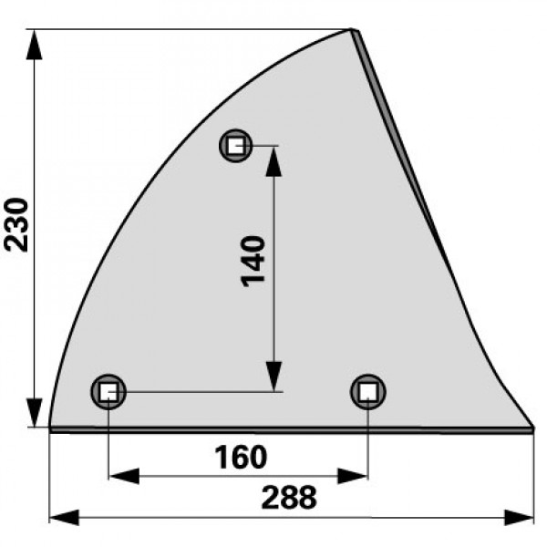 Piept cormana pentru plug Lemken B2KH, 3451010: dreapta