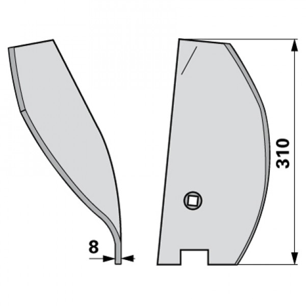 Cormana suplimentara pentru plug Lemken, Amazone/BBG, Vogel&Noot LBR2, 3374399, XL017, CL100132: stanga