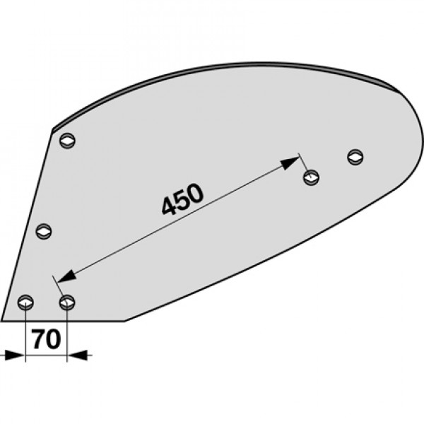 Cormana pentru plug Vogel&Noot PK3.002.02, PK300202, UN350: stanga