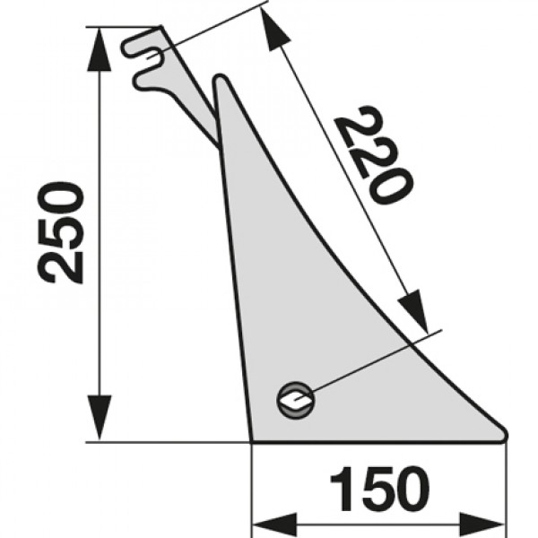 Piept cormana pentru plug Vogel&Noot, Pottinger PK6.005.00, PK600500, WS/WY 350, 9035184, 1903562, 041776Z: dreapta