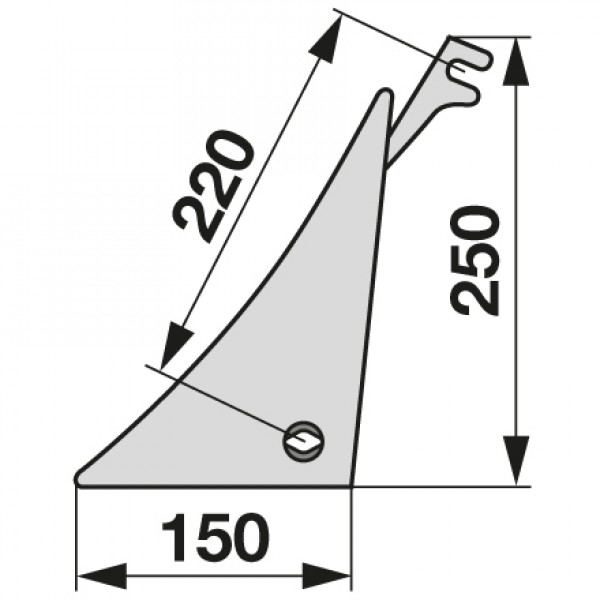 Piept cormana pentru plug Vogel&Noot, Pottinger PK6.006.00, WS/WY 350, 9035185, 1903563, 041777Z: stanga