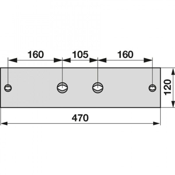 Plaz pentru plug Niemeyer 024072, N15G R/L 120x12x470