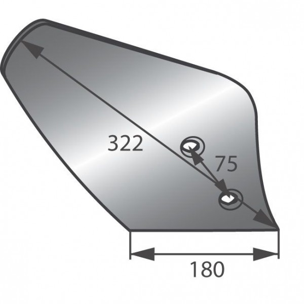 Cormana fata pentru plug Naud 04022101D (NC: 400166D): dreapta