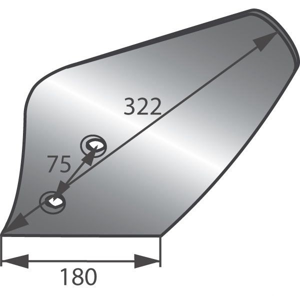 Cormana fata pentru plug Naud 04022101G (NC: 400166G): stanga